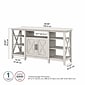 Bush Furniture Key West Tall TV Stand, Linen White Oak, Screens up to 65" (KWV160LW-03)