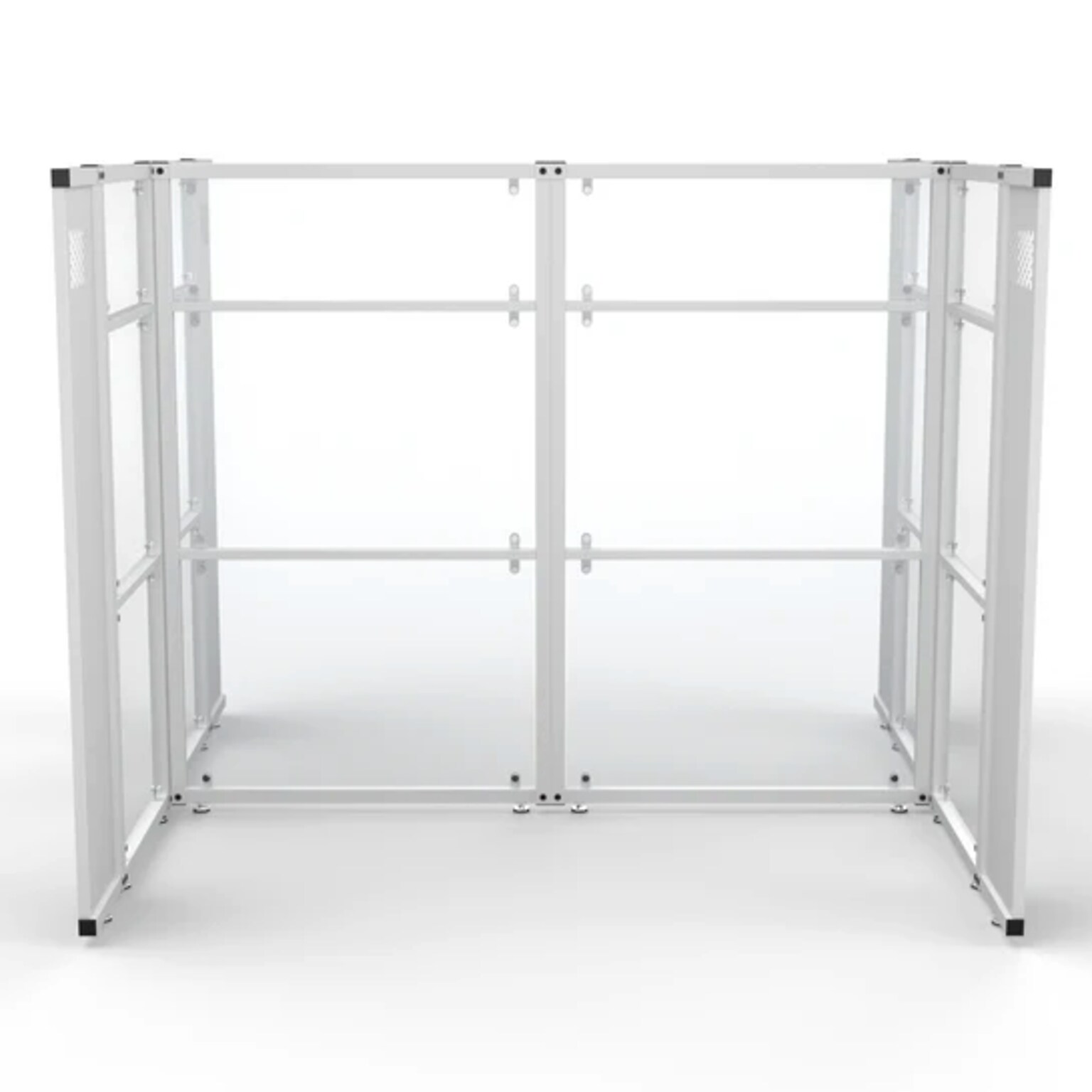 VersaDesk WorkNest 66H x 81W 2 Person H-Shaped Cubicle Panel Workstation, White (WNCH-7296-W)