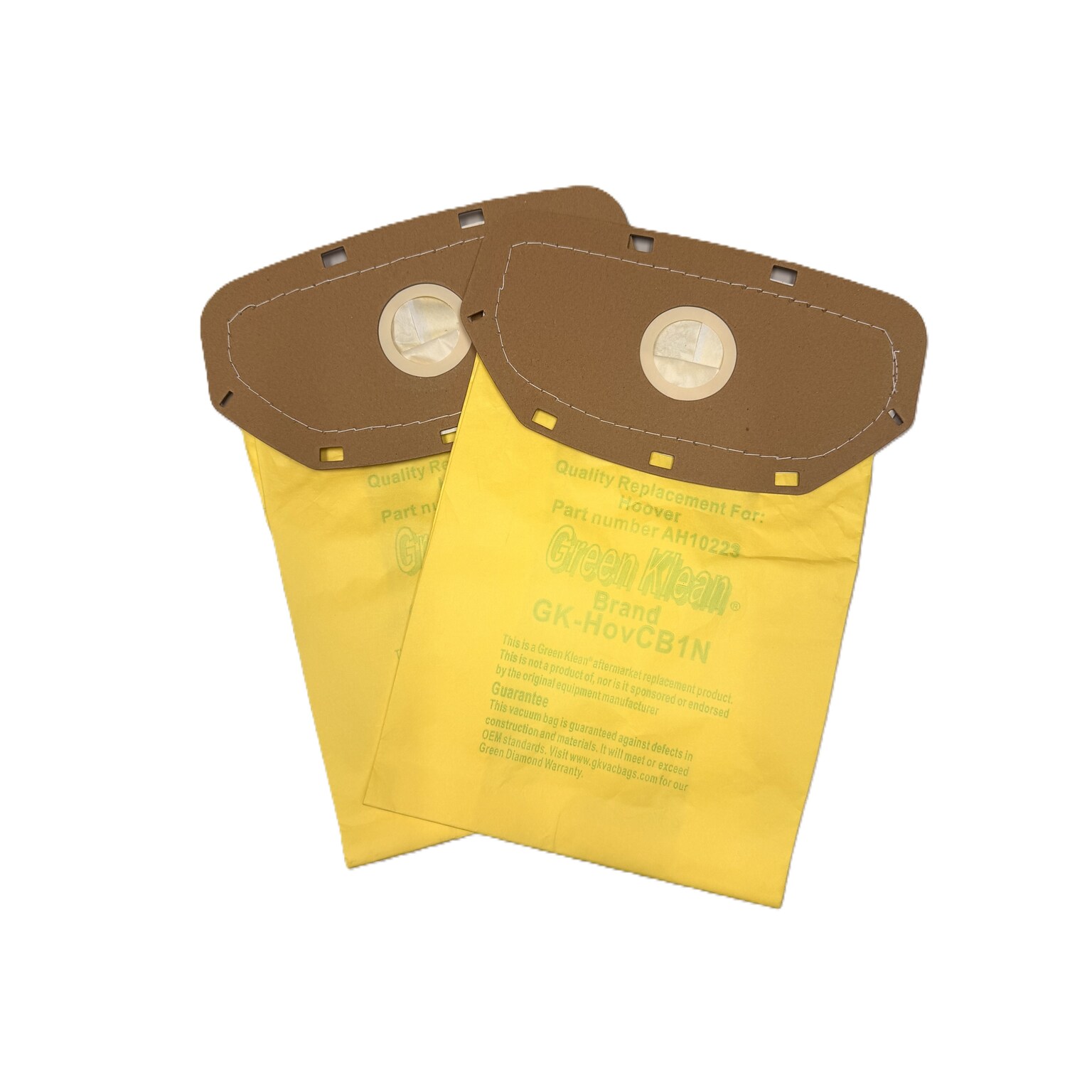 Green Klean AH10232 Vacuum Bag, Yellow, 10/Pack (GK-HOVCB1N)