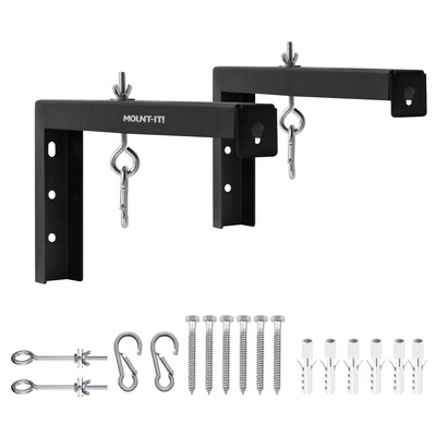 Mount-It! 12" Universal Projector Screen Mount Universal Projector Wall/Ceiling Mount, 2/Pack, Black (MI-631BLK)