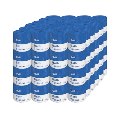 Quill Brand® Toilet Paper, 100% Recycled, 2-Ply, 500 Sheets/Roll, 96 Rolls/Carton (7814-QCC)