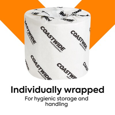 Coastwide Professional™ Toilet Paper, 2-ply, White, 500 Sheets/Roll, 96 Rolls/Case (CW26212/BP26212)