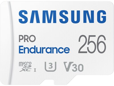 Samsung PRO Endurance 256GB microSDXC Memory Card with Adapter, Class 10, UHS-I, V30 (MB-MJ256KA/AM)