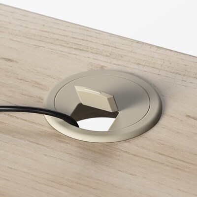 Bush Business Furniture Arrive 72"W L Shaped Reception Desk with Shelf, Natural Elm (ARV006NE)