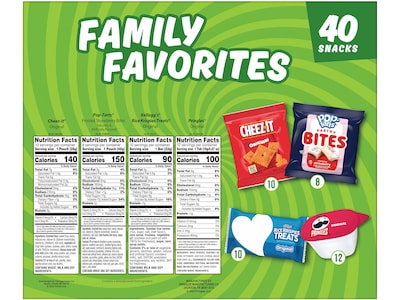 Kelloggs Family Favorites Snack Variety Pack, 40 Bags/Box(3800029867)