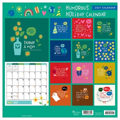 2027 TF Publishing Amy Smyth Humor 11" x 12" Monthly Wall Calendar, Multicolored (27-1127)