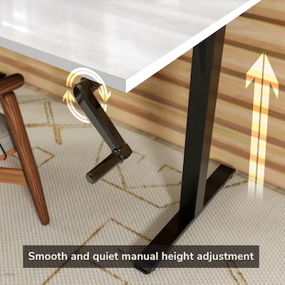 Mount-It! 48"W Manual Adjustable Standing Desk, White/Black (MI-18069)