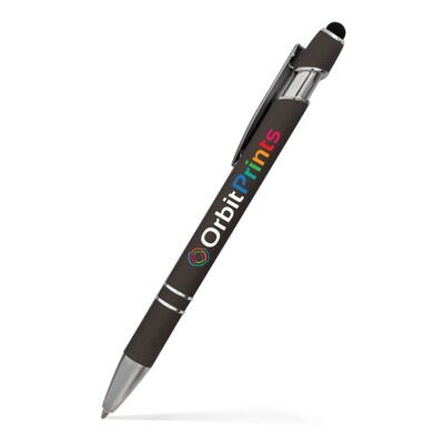 Custom Alexandria Stylus Satin Soft Touch Click Metal Pen