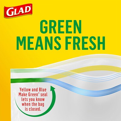 Glad Gallon Freezer Zipper Bags, 22 count