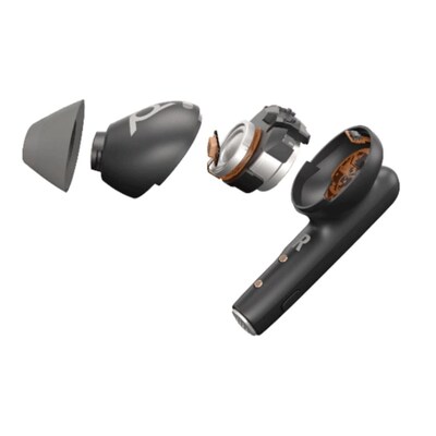 Poly Voyager Free 60+ UC Wireless Noise Cancelling Bluetooth Earbuds, USB-C, MS Certified, Carbon Black (7Y8G4AA)