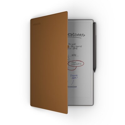 ReMarkable Leather 11.8'' Book Folio Case for reMarkable 2 Tablet, Brown (RM07B-1006NW)