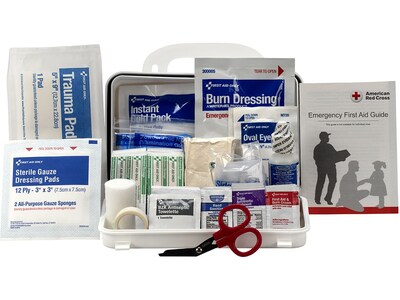 First Aid Only Plastic Weatherproof First Aid Kit, ANSI 2021 Class A, 10 People, 76 Pieces (91322)
