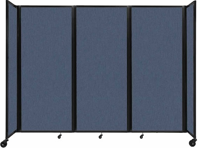 Versare The Room Divider 360 Freestanding Folding Portable Partition, 82H x 102W, Ocean Fabric (11