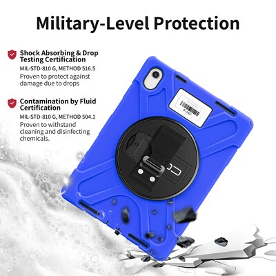 CODi Rugged iPad 11" (A16/11th Gen) & iPad 10.9" (10th Gen) Case with Integrated Screen Protector, Blue (C30705069ISBL)