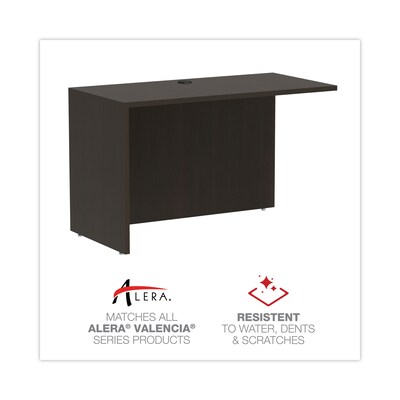 Alera Valencia Series Reversible Return/bridge Shell, 47 1/4w X 23 5/8d, Espresso