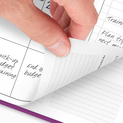 2025-2026 AT-A-GLANCE Contemporary 8.25" x 11" Academic Year Weekly & Monthly Planner, Faux Leather Cover, Purple