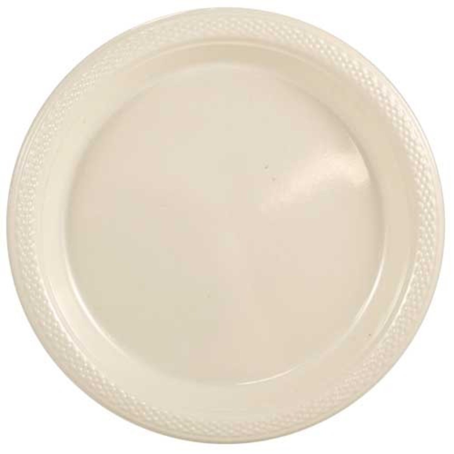 JAM Paper 9 Plastic Plates, Ivory, 60/Pack (9255320683g)