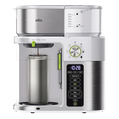 Braun MultiServe 10-Cup Automatic Drip Coffee Maker, White (KF9150WH)