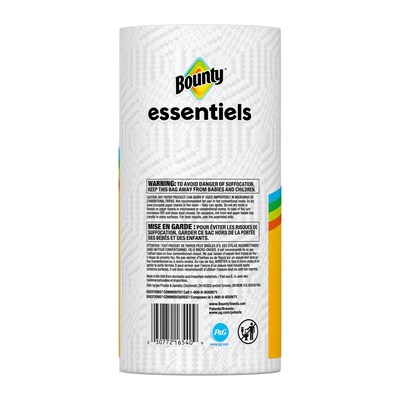 Bounty Essentiels Select-A-Size Double Roll Paper Towels, 2-ply, 108 Sheets/Roll, 24 Rolls/Pack (16540)