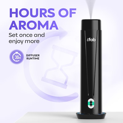 iFab 86L Nebulizing Aromatherapy Essential Oil Diffuser, 4 oz. (ISM86LBK)