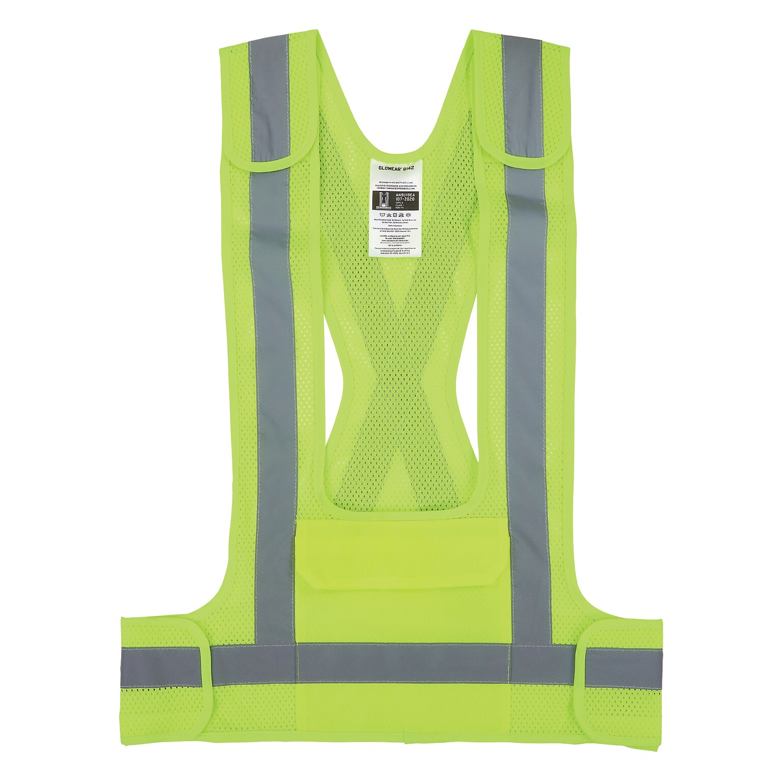 Ergodyne GloWear 8142BA High Visibility Safety Vest, ANSI Class O1, Lime, L/XL (27021)
