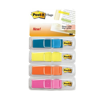Post-it® Flags, .47 Wide, Assorted Colors, 140 Flags/Pack (683-4ABX)