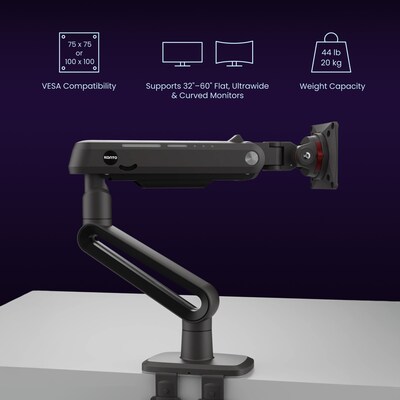 Kanto DMG Heavy-Duty Desktop Gaming Monitor Arm for 32” - 60” Screens, Black