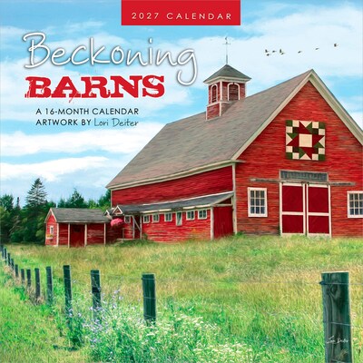 2027 BrownTrout Beckoning Barns 12 x 12 Monthly Wall Calendar (9781773728834)