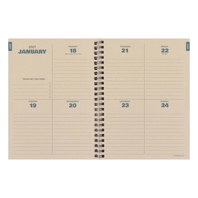 2027 TF Publishing Rugged Patch 6.5" x 8"  Weekly & Monthly Standard Planner, Paperboard Cover, Multicolored (27-9202)