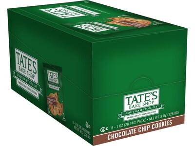 Tate's Bake Shop Chocolate Chip Cookies, 1 oz, 32/Carton (TBS07134)