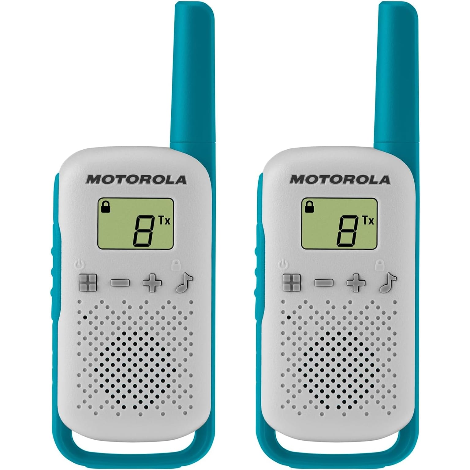 Motorola Talkabout Portable FRS 2-Way Radios, White/Blue (T114)