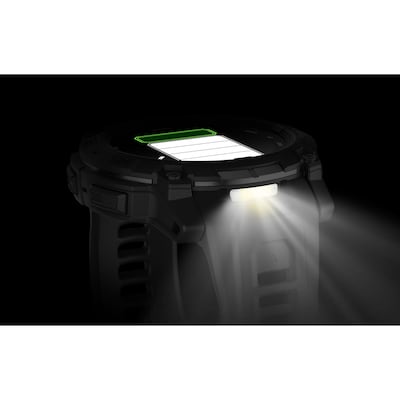 Garmin Instinct 3 Tactical Edition AMOLED GPS Smartwatch with Silicone Band, Black, 50mm (010-03020-50)