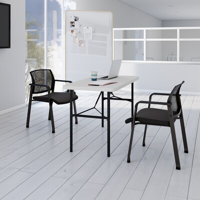 Quill Brand® Folding Table, 48"L x 24"W, Gray Granite (79203/54406)