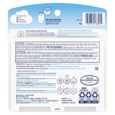 Febreze Luxe Plug Air Freshener Warmer Refill, Crisp Fall Breeze Scent, 0.87 fl. oz., 2/Pack (13891)