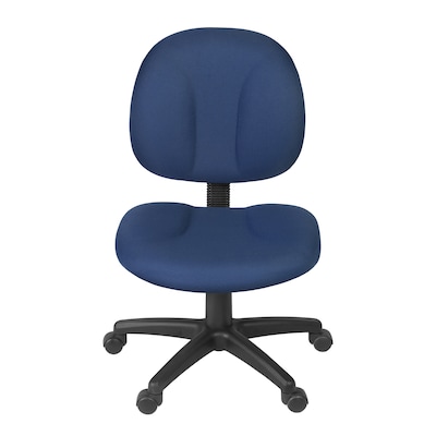 Regency Comfort Series Armless Ergonomic Fabric Swivel Task Chair, Navy Blue (105-NV)