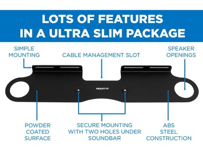 Mount-It! Sonos Beam Wall Mounting Shelf, 11 lbs. (MI-SB45)