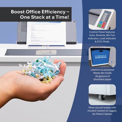 Formax OnSite FD 8502AF 24-Sheet AutoFeed Cross-Cut Commercial Shredder (FD8502AF)