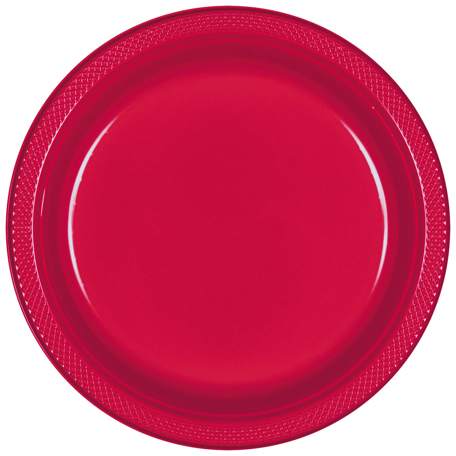 Party City 10.25 Plastic Plates, Red, 20/Pack (AM43015-40-ST)