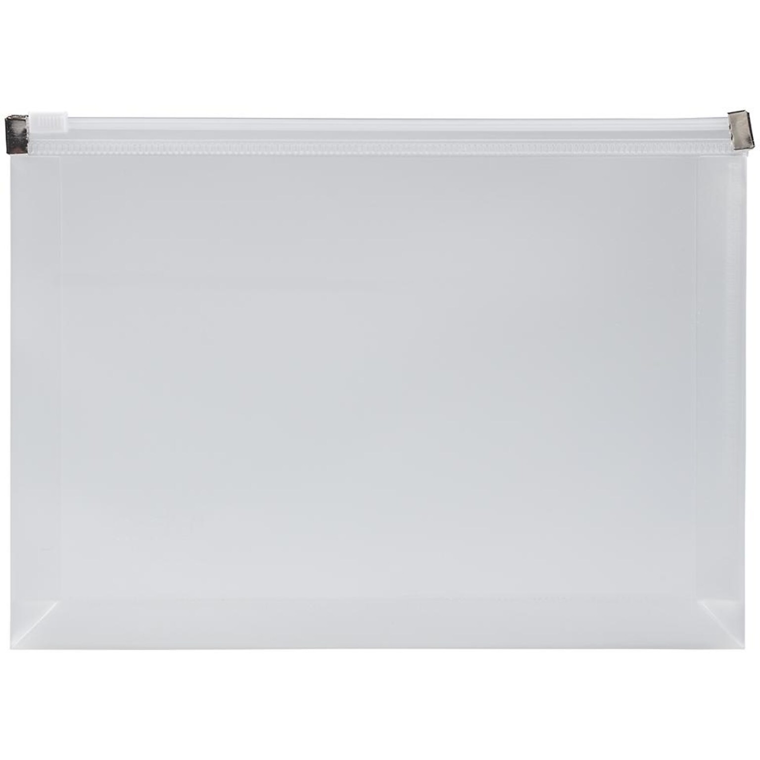 JAM Paper Premium Expanding Wallet with Zipper Closure, Other, Clear, 3/Pack (473Z1clx3)