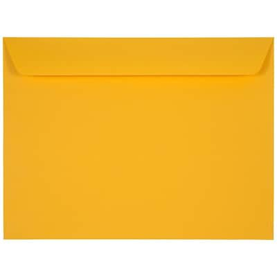 JAM Paper Booklet Envelope, 9 x 12, Sunflower Yellow, 50/Pack (372317017I)