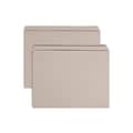 Smead File Folder, Reinforced Straight-Cut Tab, Letter Size, Gray, 100/Box (12310)