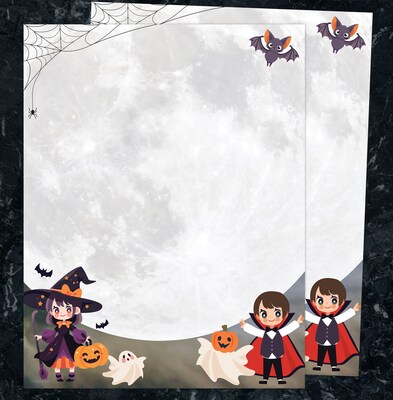 Great Papers! Spooky Halloween Moon Fall Letterhead, 50/Pack (2025044)
