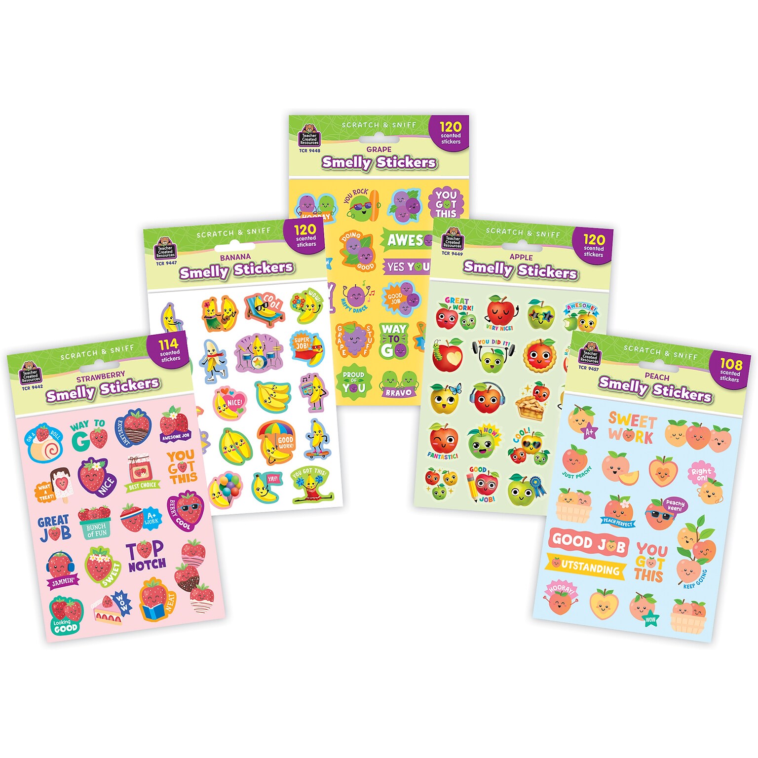 Teacher Created Resources Fruit Pop Smelly Stickers, 582/Pack (TCR2088721)