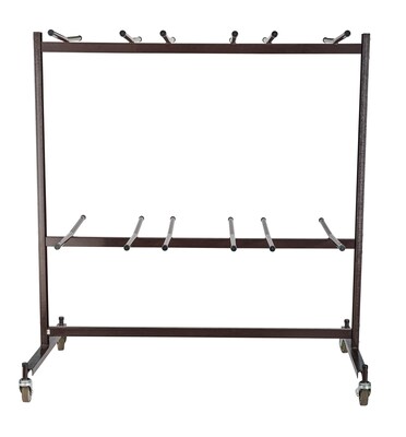 NPS 84 Series Double-Tier Hanging Chair Truck Dolly, Dark Brown (84)