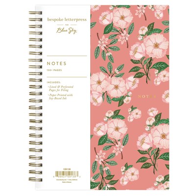 Blue Sky Bespoke Composition Notebook, 5.75 x 8.5, Camellia Floral (159138)