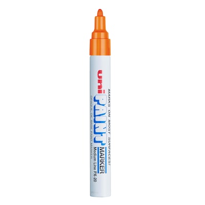 Uni Paint Medium Bullet Tip Marker, Orange, 12/Pack (63607DZ)