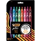 BIC Gel-ocity Quick Dry Retractable Gel Pens, Medium Point, 0.7mm, Assorted Ink, 8/Pack (RGLCGAP81-AST)