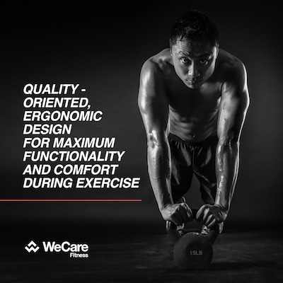 WeCare Fitness Kettlebell, 35 LB Cast Iron (WFN100018)