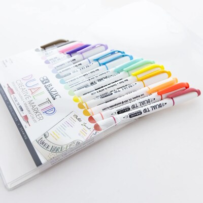 Bazic Alcohol-Based Markers, Twin Tip, Assorted Colors, 15/Pack (BAZ1215)