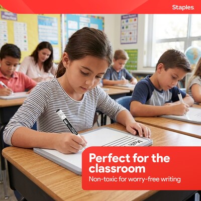 Staples Remarx Dry Erase Marker, Fine Tip, Black, 36/Pack (ST62931)